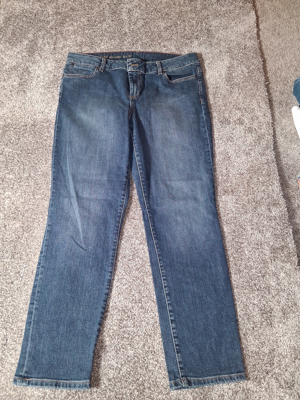 Talbots Signature Slim Ankle Jeans Blue Denim Petite Size 10P W30 Stretch